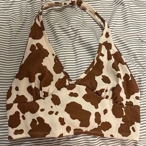 Cow print crop top